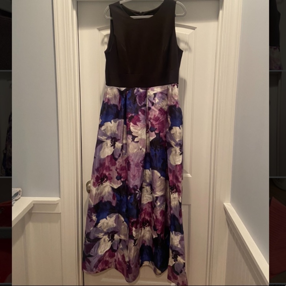 Melrose Purple Floral Maxi Gown